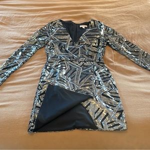 Long sleeve cocktail dress